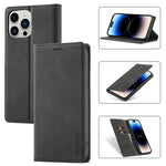 LC.IMEEKE Forte custodia per telefono in pelle magnetica con supporto, slot per schede e portafoglio, For iPhone 14 Pro Max, For iPhone 14 Pro, For iPhone 14 Plus, For iPhone 14