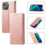 LC.IMEEKE Forte custodia per telefono in pelle magnetica con supporto, slot per schede e portafoglio, For iPhone 14 Pro Max, For iPhone 14 Pro, For iPhone 14 Plus, For iPhone 14