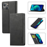 LC.IMEEKE Forte custodia per telefono in pelle magnetica con supporto, slot per schede e portafoglio, For iPhone 14 Pro Max, For iPhone 14 Pro, For iPhone 14 Plus, For iPhone 14