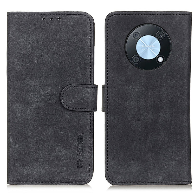 KHAZNEH Custodia per cellulare in pelle con vibrazione orizzontale a trama retrò, For Huawei Nova Y90/Enjoy 50 Pro, For ZTE Axon 40 Pro