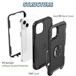 Custodia per telefono con supporto ad anello 3 in 1, For iPhone 14, For iPhone 14 Plus, For iPhone 14 Pro, For iPhone 14 Pro Max