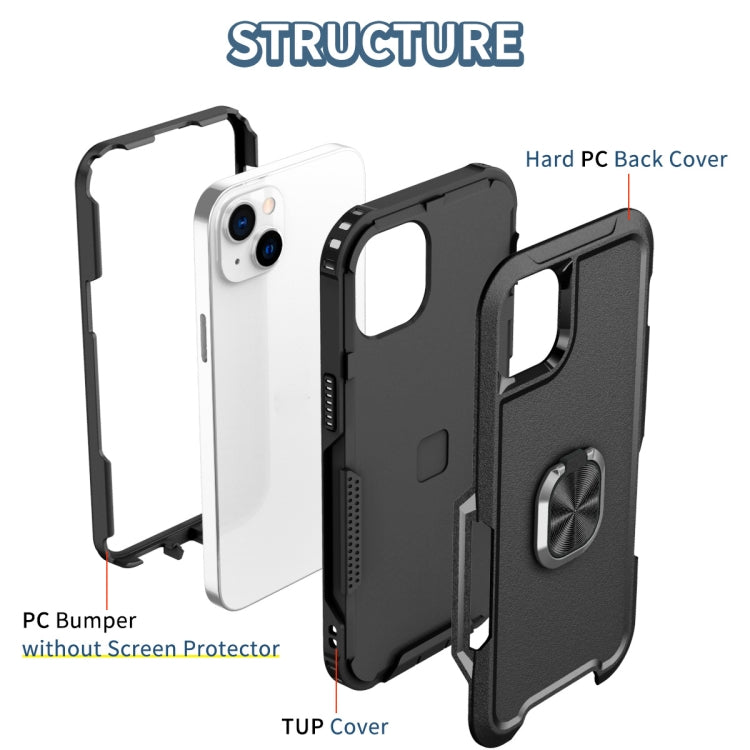 Custodia per telefono con supporto ad anello 3 in 1, For iPhone 14, For iPhone 14 Plus, For iPhone 14 Pro, For iPhone 14 Pro Max