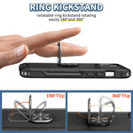 Custodia per telefono con supporto ad anello 3 in 1, For iPhone 14, For iPhone 14 Plus, For iPhone 14 Pro, For iPhone 14 Pro Max