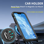 Custodia per telefono con supporto ad anello 3 in 1, For iPhone 14, For iPhone 14 Plus, For iPhone 14 Pro, For iPhone 14 Pro Max