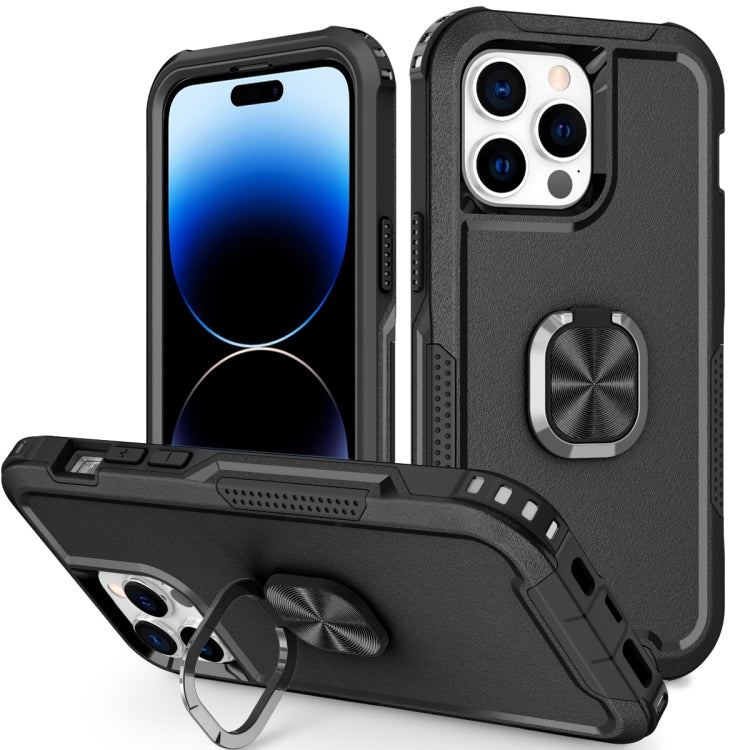 Custodia per telefono con supporto ad anello 3 in 1, For iPhone 14, For iPhone 14 Plus, For iPhone 14 Pro, For iPhone 14 Pro Max