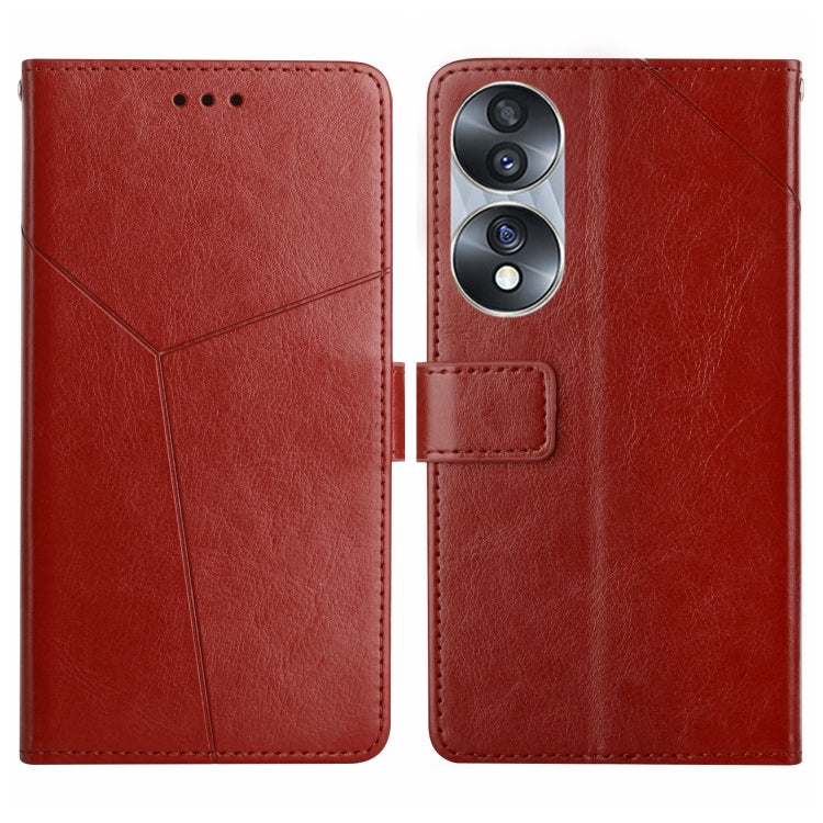 HT01 Cassa del telefono di cuoio di vibrazione del modello a forma di Y, For Honor 70, For Realme GT Neo2, For Realme GT Neo 3