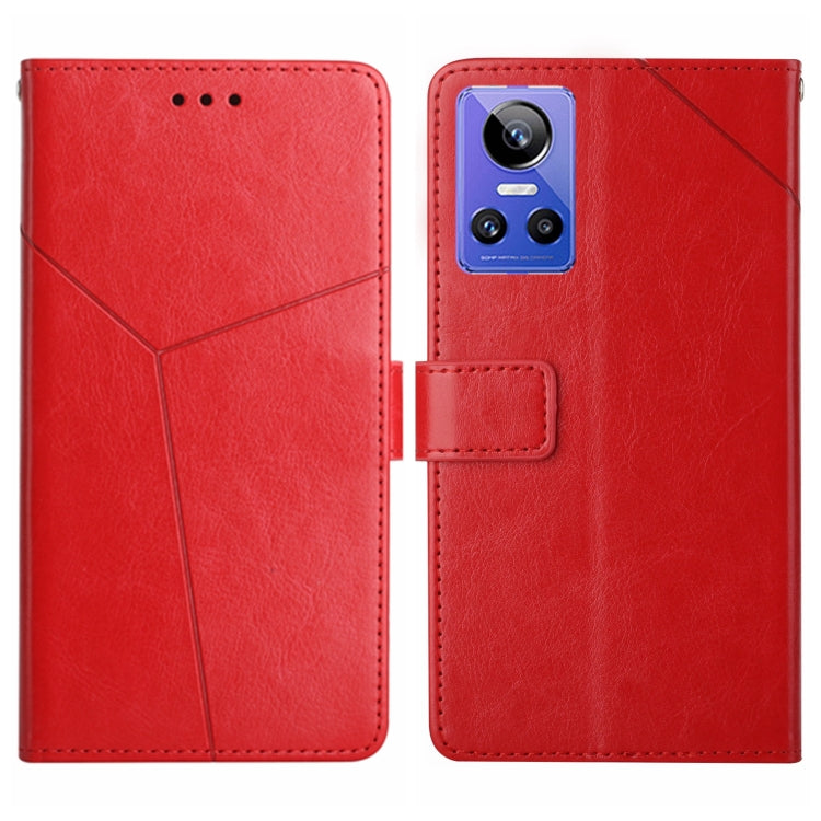 HT01 Cassa del telefono di cuoio di vibrazione del modello a forma di Y, For Honor 70, For Realme GT Neo2, For Realme GT Neo 3
