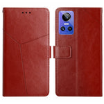HT01 Cassa del telefono di cuoio di vibrazione del modello a forma di Y, For Honor 70, For Realme GT Neo2, For Realme GT Neo 3