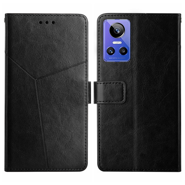 HT01 Cassa del telefono di cuoio di vibrazione del modello a forma di Y, For Honor 70, For Realme GT Neo2, For Realme GT Neo 3