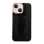 Custodia per telefono galvanica nano serie Pinshang in vera pelle, For iPhone 14, For iPhone 14 Plus, For iPhone 14 Pro, For iPhone 14 Pro Max, For iPhone 13, For iPhone 13 Pro