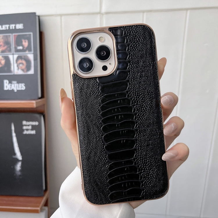 Custodia per telefono galvanica nano serie Pinshang in vera pelle, For iPhone 14, For iPhone 14 Plus, For iPhone 14 Pro, For iPhone 14 Pro Max, For iPhone 13, For iPhone 13 Pro
