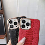 Custodia per telefono galvanica nano serie Pinshang in vera pelle, For iPhone 14, For iPhone 14 Plus, For iPhone 14 Pro, For iPhone 14 Pro Max, For iPhone 13, For iPhone 13 Pro