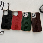 Custodia per telefono galvanica nano serie Pinshang in vera pelle, For iPhone 14, For iPhone 14 Plus, For iPhone 14 Pro, For iPhone 14 Pro Max, For iPhone 13, For iPhone 13 Pro