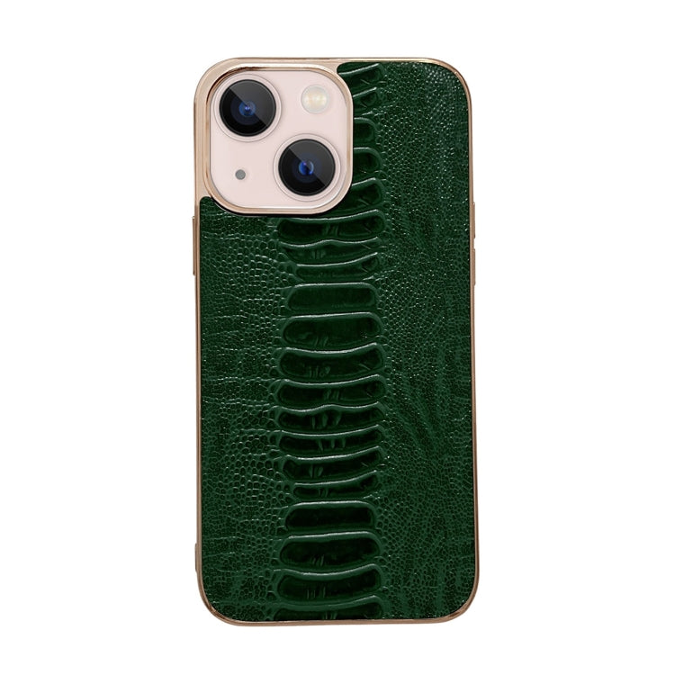 Custodia per telefono galvanica nano serie Pinshang in vera pelle, For iPhone 14, For iPhone 14 Plus, For iPhone 14 Pro, For iPhone 14 Pro Max, For iPhone 13, For iPhone 13 Pro