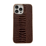 Custodia per telefono galvanica nano serie Pinshang in vera pelle, For iPhone 14, For iPhone 14 Plus, For iPhone 14 Pro, For iPhone 14 Pro Max, For iPhone 13, For iPhone 13 Pro