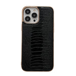 Custodia per telefono galvanica nano serie Pinshang in vera pelle, For iPhone 14, For iPhone 14 Plus, For iPhone 14 Pro, For iPhone 14 Pro Max, For iPhone 13, For iPhone 13 Pro