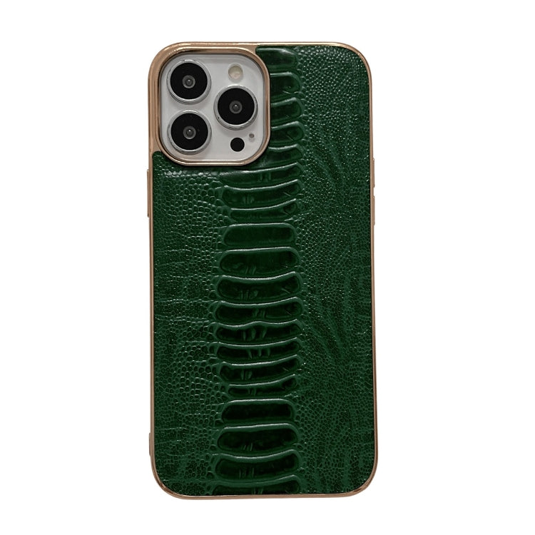 Custodia per telefono galvanica nano serie Pinshang in vera pelle, For iPhone 14, For iPhone 14 Plus, For iPhone 14 Pro, For iPhone 14 Pro Max, For iPhone 13, For iPhone 13 Pro