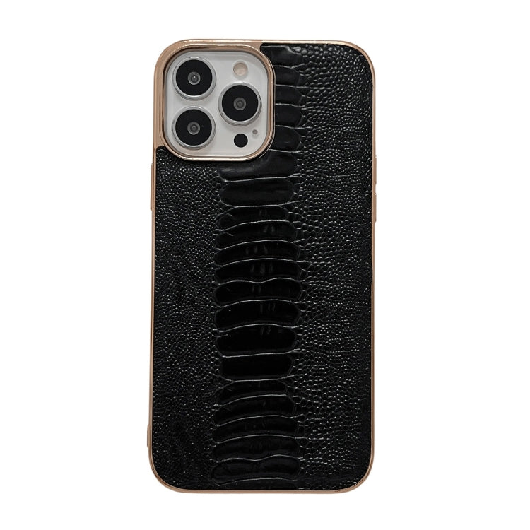 Custodia per telefono galvanica nano serie Pinshang in vera pelle, For iPhone 13 Pro Max
