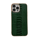 Custodia per telefono galvanica nano serie Pinshang in vera pelle, For iPhone 13 Pro Max
