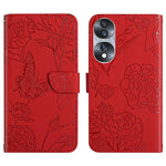 HT03 Cassa del telefono di cuoio di vibrazione impressa farfalla di sensibilità della pelle, For Realme GT Neo2, For Honor 70, For Realme GT Neo 3