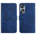HT03 Cassa del telefono di cuoio di vibrazione impressa farfalla di sensibilità della pelle, For Realme GT Neo2, For Honor 70, For Realme GT Neo 3