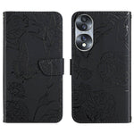 HT03 Cassa del telefono di cuoio di vibrazione impressa farfalla di sensibilità della pelle, For Realme GT Neo2, For Honor 70, For Realme GT Neo 3
