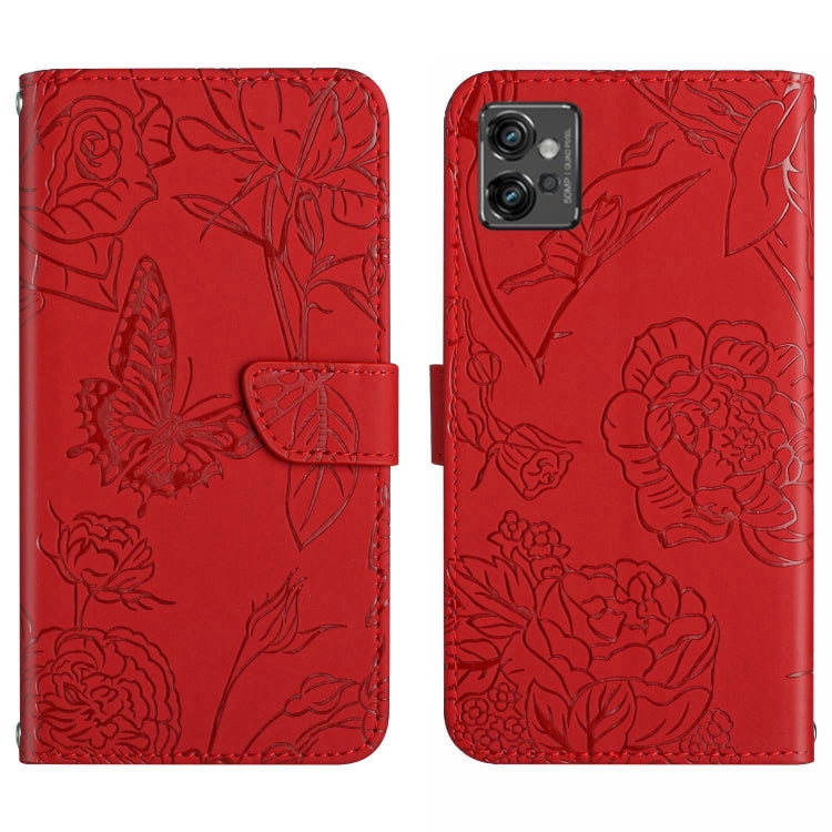 HT03 Cassa del telefono di cuoio di vibrazione impressa farfalla di sensibilità della pelle, For Motorola Moto G32, For Nothing Phone 1, For OPPO A57 4G/A77 4G/Realme Narzo 50 5G/Realme V23, For Xiaomi Poco C40