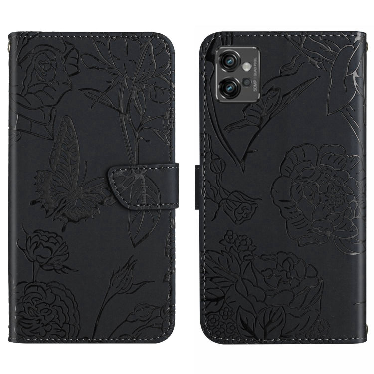 HT03 Cassa del telefono di cuoio di vibrazione impressa farfalla di sensibilità della pelle, For Motorola Moto G32, For Nothing Phone 1, For OPPO A57 4G/A77 4G/Realme Narzo 50 5G/Realme V23, For Xiaomi Poco C40