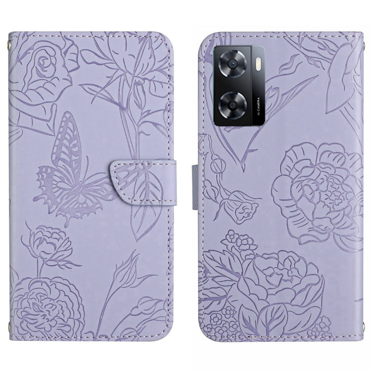 HT03 Cassa del telefono di cuoio di vibrazione impressa farfalla di sensibilità della pelle, For Motorola Moto G32, For Nothing Phone 1, For OPPO A57 4G/A77 4G/Realme Narzo 50 5G/Realme V23, For Xiaomi Poco C40