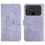 HT03 Cassa del telefono di cuoio di vibrazione impressa farfalla di sensibilità della pelle, For Motorola Moto G32, For Nothing Phone 1, For OPPO A57 4G/A77 4G/Realme Narzo 50 5G/Realme V23, For Xiaomi Poco C40