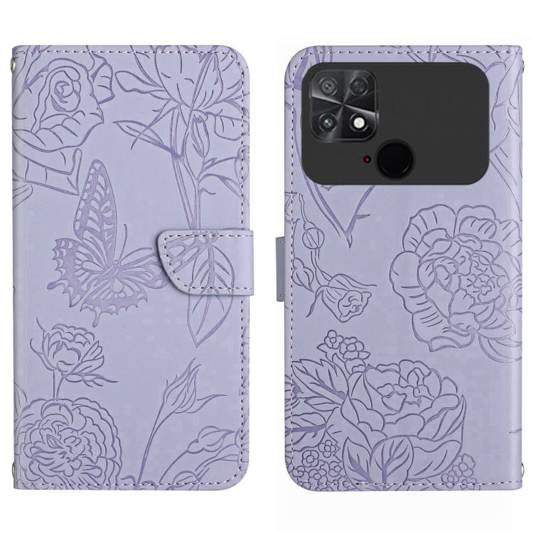 HT03 Cassa del telefono di cuoio di vibrazione impressa farfalla di sensibilità della pelle, For Motorola Moto G32, For Nothing Phone 1, For OPPO A57 4G/A77 4G/Realme Narzo 50 5G/Realme V23, For Xiaomi Poco C40