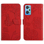 HT03 Cassa del telefono di cuoio di vibrazione impressa farfalla di sensibilità della pelle, For Realme GT Neo2, For Honor 70, For Realme GT Neo 3