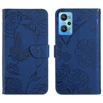 HT03 Cassa del telefono di cuoio di vibrazione impressa farfalla di sensibilità della pelle, For Realme GT Neo2, For Honor 70, For Realme GT Neo 3