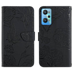 HT03 Cassa del telefono di cuoio di vibrazione impressa farfalla di sensibilità della pelle, For Realme GT Neo2, For Honor 70, For Realme GT Neo 3