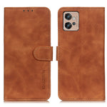 KHAZNEH Custodia per telefono in pelle con trama retrò, For Motorola Moto G32 4G