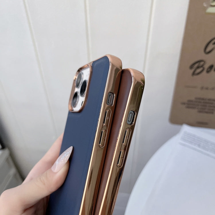 Custodia per telefono galvanica nano serie Xiaoya in vera pelle, For iPhone 14, For iPhone 14 Plus, For iPhone 14 Pro, For iPhone 14 Pro Max, For iPhone 13, For iPhone 13 Pro