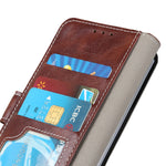 Custodia per telefono in pelle a vibrazione orizzontale con struttura retrò Crazy Horse, For Motorola Moto G32 4G