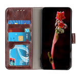Custodia per telefono in pelle a vibrazione orizzontale con struttura retrò Crazy Horse, For Motorola Moto G32 4G