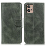 Custodia per telefono in pelle a vibrazione orizzontale con texture cavallo pazzo Mirren, For Motorola Moto G32 4G