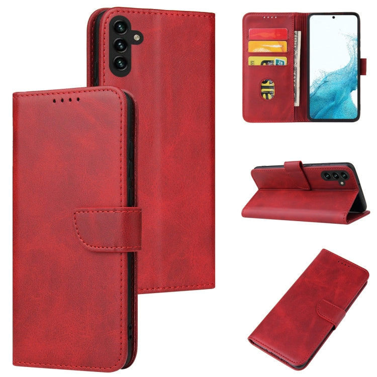 Custodia per telefono in pelle flip con fibbia in vitello, For Samsung Galaxy A03s, For Samsung Galaxy A13 5G, For Samsung Galaxy A33 5G, For Samsung Galaxy A53 5G, For Samsung Galaxy A73 5G, For Samsung Galaxy S22 5G, For Samsung Galaxy S22 Ultra 5G