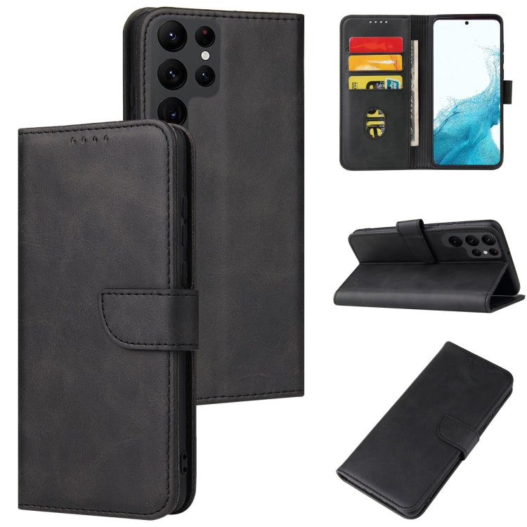 Custodia per telefono in pelle flip con fibbia in vitello, For Samsung Galaxy A03s, For Samsung Galaxy A13 5G, For Samsung Galaxy A33 5G, For Samsung Galaxy A53 5G, For Samsung Galaxy A73 5G, For Samsung Galaxy S22 5G, For Samsung Galaxy S22 Ultra 5G