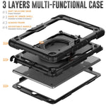 Porta bracciale in silicone + custodia per tablet PC, For iPad 10.2 2021 / 2020 / 2019, For iPad mini 2024 / mini 6