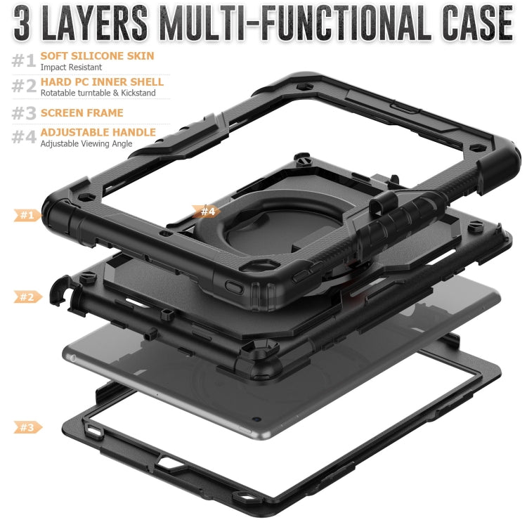 Porta bracciale in silicone + custodia per tablet PC, For iPad 10.2 2021 / 2020 / 2019, For iPad mini 2024 / mini 6