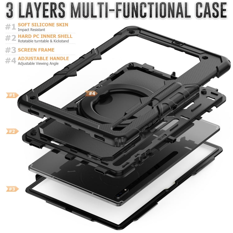 Porta bracciale in silicone + custodia per tablet PC, For Samsung Galaxy Tab S8 Ultra, For Samsung Galaxy Tab S8 / S7, For Samsung Galaxy Tab S8+ / S7+