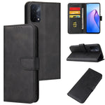 Custodia per telefono in pelle flip con fibbia in vitello, For OPPO A15, For OPPO A55 5G, For OPPO A92s, For OPPO A93 5G, For OPPO F11 Pro, For OPPO Reno5, For OPPO Reno6 4G, For Realme C15