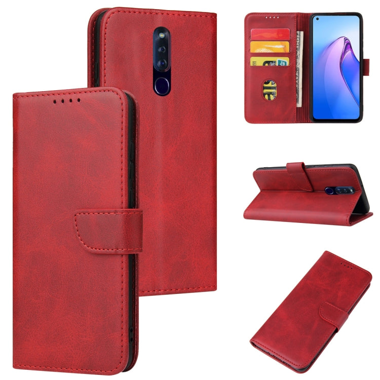 Custodia per telefono in pelle flip con fibbia in vitello, For OPPO A15, For OPPO A55 5G, For OPPO A92s, For OPPO A93 5G, For OPPO F11 Pro, For OPPO Reno5, For OPPO Reno6 4G, For Realme C15