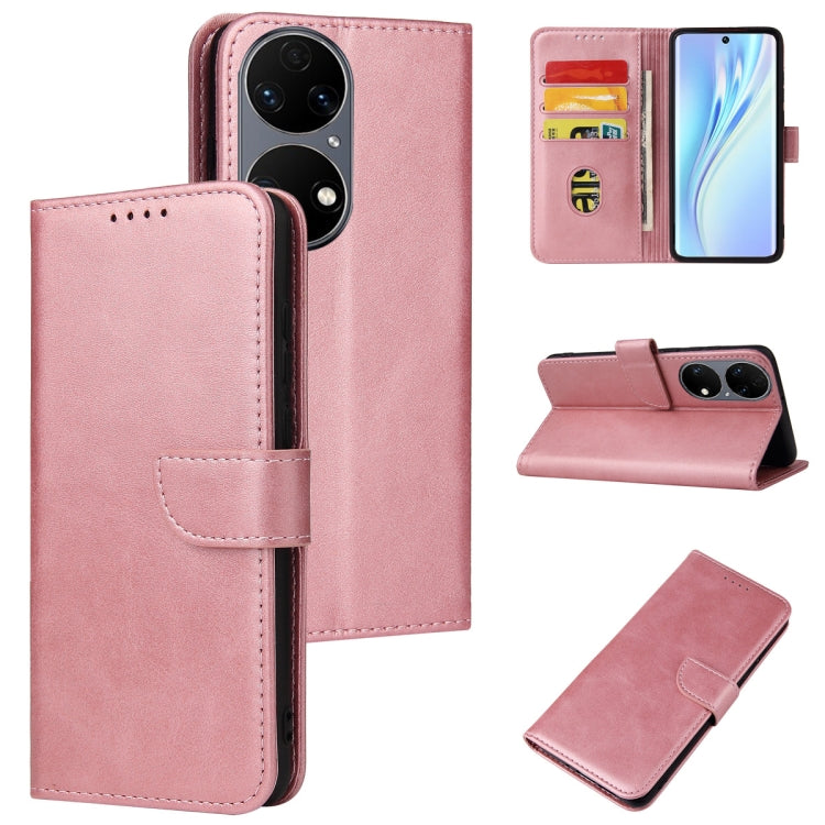 Custodia per telefono in pelle flip con fibbia in vitello, For Huawei P50, For Honor V40 5G