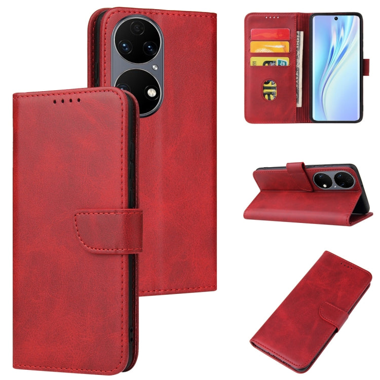 Custodia per telefono in pelle flip con fibbia in vitello, For Huawei P50, For Honor V40 5G