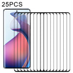 Pellicola in vetro temperato a schermo intero con bordo curvo 3D da 25 pezzi, For Motorola Moto X30 Pro (25 PCS), For Motorola Moto S30 Pro / Edge 30 Fusion (25 PCS)