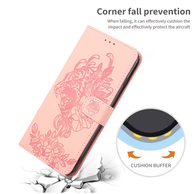 Custodia per telefono in pelle goffrata con fiore di tigre, For iPhone 14, For iPhone 14 Plus, For iPhone 14 Pro, For iPhone 14 Pro Max